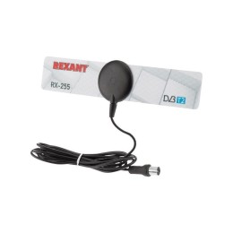 34-0255 Rexant | Антенна ТВ комнатная для цифрового телевидения DVB-T2 на присоске (модeль RX-255)