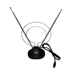 34-0100 Rexant | Антенна ТВ комнатная RX-100 телескопич. на подставке с кольцом VHF; UHF 47-860MHz

