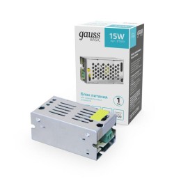 BT500 GAUSS | Блок питания для светодиодной ленты Basic 15Вт 12В IP20 (драйвер)