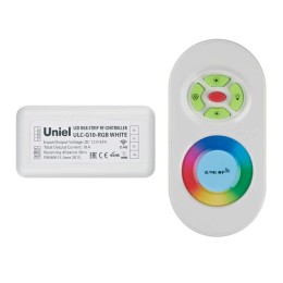 11104 Uniel | Контроллер для управления многоцв. светодиод. источниками света 12/24В с пультом ДУ 2.4ГГц ULC-G10-RGB WHITE