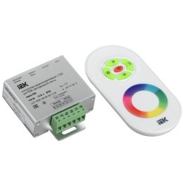 LSC1-RGB-144-RF-20-12-W IEK | Контроллер с ПДУ радио RGB 3 канала 12В 4А 144Вт белый