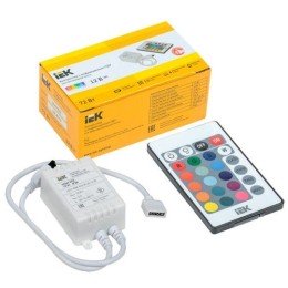 LSC1-RGB-072-IR-20-12-W IEK | Контроллер с ПДУ ИК RGB 3 канала 12В 2А 72Вт