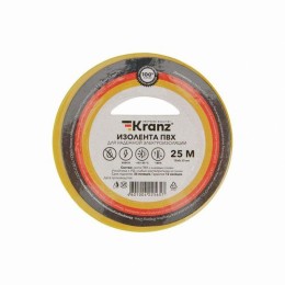 KR-09-2102 Kranz | Изолента ПВХ 0.13х15мм 25м желт. (уп.5шт)