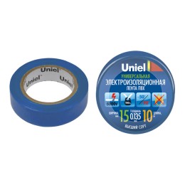 04511 Uniel | Лента изоляционная 0.135х15мм 10м UIT-135P 10/15/01 BLU син.