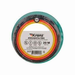 KR-09-2603 Kranz | Изолента ПВХ 0.13х15мм 20м зеленая (уп.10шт)