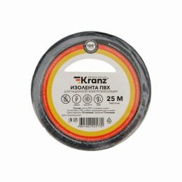 KR-09-2106 Kranz | Изолента ПВХ 0.13х15мм 25м черн. (уп.5шт)