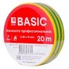 plc-iz-a-yg EKF | Изолента класс А 0.18х19мм (рул.20м) желт./зел.