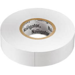 71102 NAVIGATOR | Изолента ПВХ 15мм (рул.20м) бел. NIT-B15-20/WH