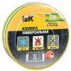 UIZ-13-10-10M-K52 IEK | Изолента ПВХ 0.13х15мм (рул.10м) желт./зел.