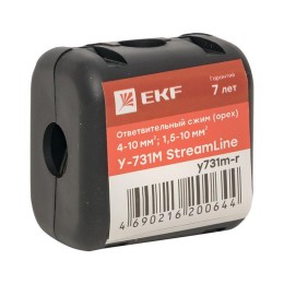 y731m-r EKF | Сжим ответвительный У-731М (4-10/1.5-10кв.мм) (орех) StreamLine розн. стикер