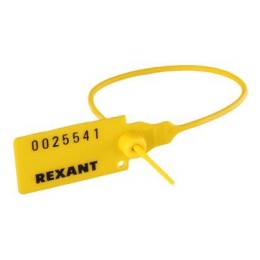 07-6112 Rexant | Пломба пластиковая номерная 220мм желт.