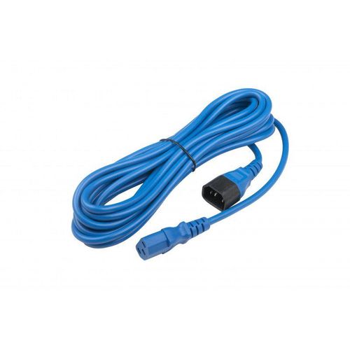 281853 Hyperline | Кабель питания PWC-IEC13-IEC14-5.0-BL монитор-компьютер IEC 320 C13 - IEC 320 C14 (3х1.0) 10А прямая вилка 5м син.