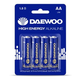 5030329 DAEWOO | Элемент питания алкалиновый AA/LR6 1.5В High Energy Alkaline 2021 BL-4 (уп.4шт)