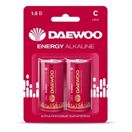 5029996 DAEWOO | Элемент питания алкалиновый C/LR14 1.5В Energy Alkaline 2021 BL-2 (уп.2шт)
