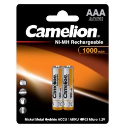 6182 Camelion | Аккумулятор AAA/R03 1000мА.ч NI-MN BP-2 металлик (блист.2шт)