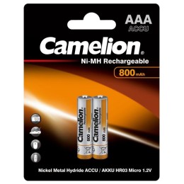 Аккумулятор AAA/LR03 NI-MN 800мА.ч BP-2 металлик (блист.2шт) Camelion 3674