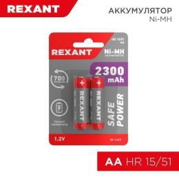 30-1423 Rexant | Аккумулятор AA 1.2В 2300мА.ч (блист.2шт)