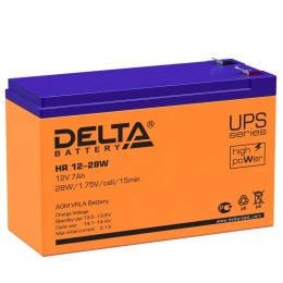 HR 12-28 W Delta | Аккумулятор UPS 12В 7А.ч Delta HR