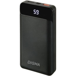 1166571 Digma | Аккумулятор мобильный Power Delivery DG-20000-PL-BK QC 3.0 PD(18W) Li-Pol 20000мА.ч 3А 2А пластик черн.