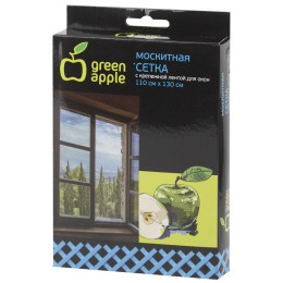 Б0032058 Green Apple | Сетка москитная для окон 110х130см (сетка + крепеж. лента) GBN002 Green
