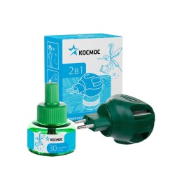 KOC_GH326 КОСМОС | Комплект от комаров: электрофумигатор + жидкость 30 ночей без запаха (можно использовать либо с жидкостью либо с пластинами)