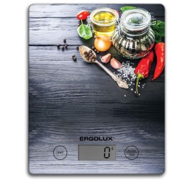 13601 Ergolux | Весы кухонные ELX-SK02-С02 до 5кг 195х142мм черн. специи