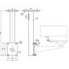 70044 Тахион | Кронштейн потолочный для крепления видеокамер типа ТВК и гермобоксов типа ТГБ к потолку длинной 350мм КП-1