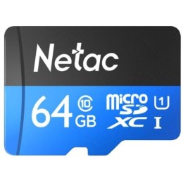 Карта памяти MicroSD card P500 Standard 64GB retail version card only Netac NT02P500STN-064G-S