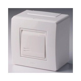 10002 DKC | Коробка с выключателем 1-кл. 2мод. ОП Brava 10А IP20 PDD-N60 бел.