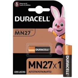 A0000027 Duracell | Элемент питания алкалиновый A27/MN 27 для пультов сигнализаций BP-1 (блист.1шт)
