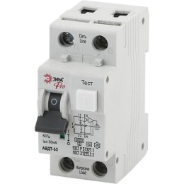 Б0031719 Эра | Выключатель автоматический дифференциального тока 2п (1P+N) C 16А 30мА тип A АВДТ 63 Pro NO-901-82