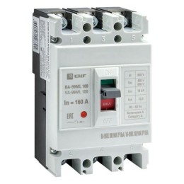 mccb99-100-160mi EKF | Выключатель автоматический 3п 100/160А 18кА ВА-99МL Basic
