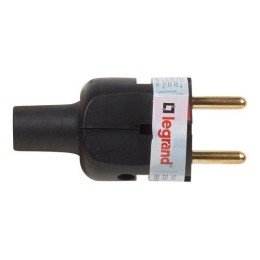 050181 Legrand | Вилка электрич. каб. Helium 16А 2K плоская черн.